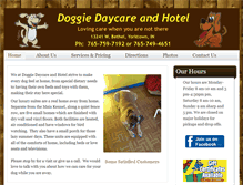 Tablet Screenshot of doggiedaycareandhotel.com